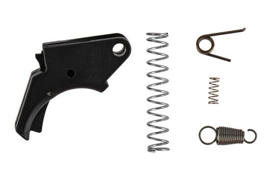 The Apex Tactical SDVE Action Enhancement Kit comes with a trigger and reduced power springs